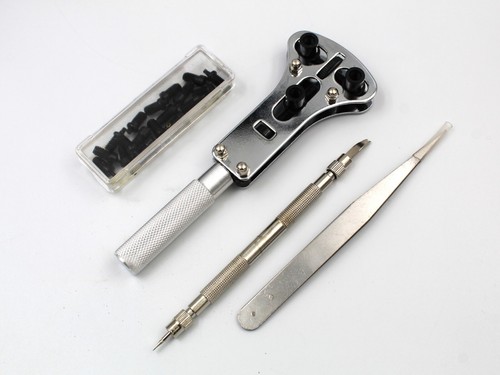 Kit Set Riparazione Professionale Accessori Orologi Attrezzi Di Apertura - Picture 6 of 7