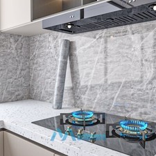 10ft Gray Self Adhesive PVC Wallpaper Marble Paper Peel Stick Kitchen Countertop
