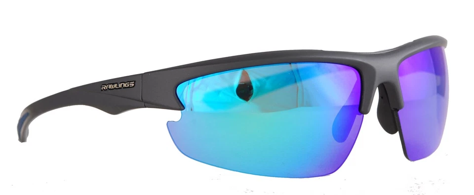 Gafas de sol Rawlings 31 marco de grafito humo/azul RV espejo (nuevo) Foto 2 de 3