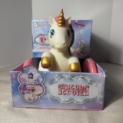 Dimensions Unicorn 3D Toddler 3 Wheel Scooter for Kids Ages 3+ White New