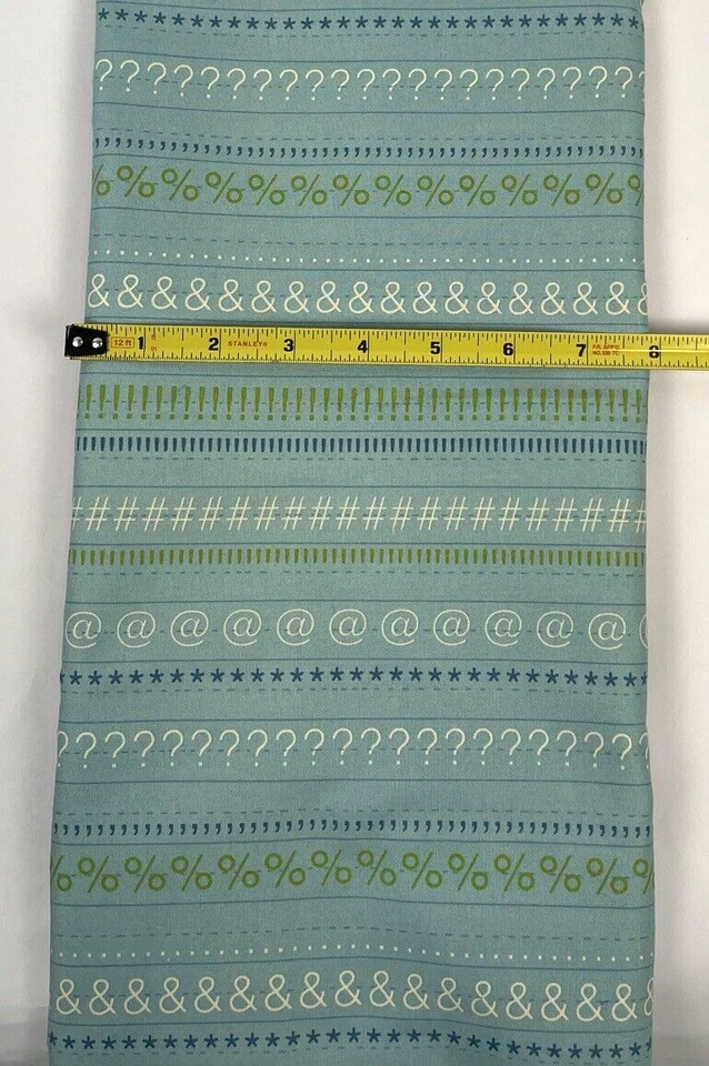 American Jane Blue Moda 2.5 yds Fabric Sandy Klop Punctuation Green 21402 - Image 3 of 4