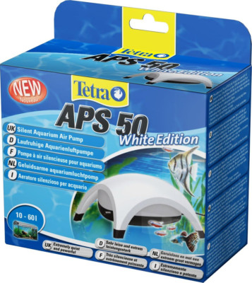 Tetra APS 50 Aquarium Luftpumpe leise Membranpumpe Aquarien 10-60 L weiß