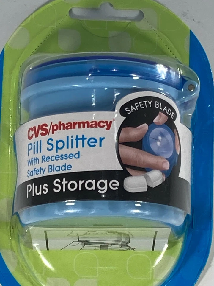 CORTADOR DE PÍLDORAS MEDICAMENTOS TABLETAS VITAMINAS MEDICAMENTOS DIVISOR ALMACENAMIENTO CUCHILLA DE SEGURIDAD Foto 2 de 3