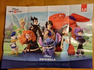 Disney Infinity 2.0 Originals Character Figures & Power Disc Checklist Poster 
