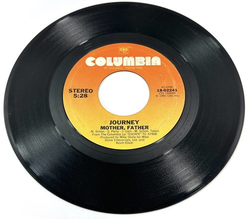 JOURNEY Who's Crying Now/Mother Father Columbia 18-02241 45 RPM - Picture 2 of 2