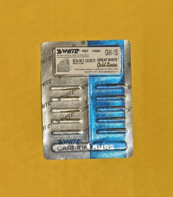 Great White FG #GW1, GW1S, GW2R, GW2P,  GW4R, GW6R, GW8R,  carbide burs  10/pack