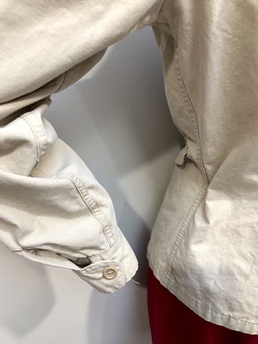 VTG 1940s-50s SPORTSWEAR Womens Cotton POPLIN Kick-Up Sleeve ZIP-FRONT JACKET XS - Picture 4 of 9