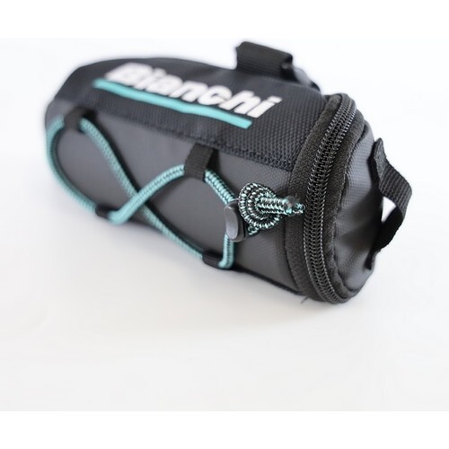 Bianchi Saddle Bag Small Bicycle Bag Black Accessory W65×H55×D150mm 0.45L - Picture 2 of 2