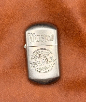 Vintage Tobacco Cigarette Advertising Lighter : WINSTON ~NO BULL~