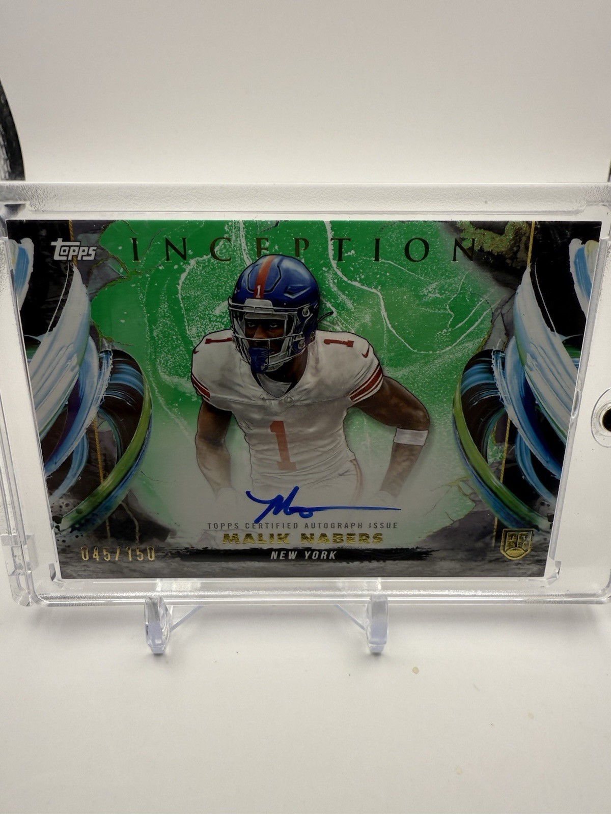 2024 Topps Inception - Rookie Auto Variations Malik Nabers #RAV-MN Green /150