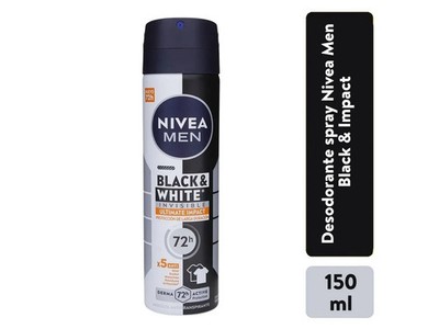 Nivea 2pkMen Antimanchas en Spray Black & White Invisible Ultimate - 150 ml each