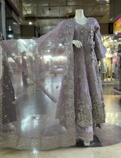 Pakistani Long Maxci Wedding Heavy Handmade Adda Carchobi Work Stuff Organza