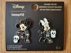 Loungefly Disney Skeleton Minnie & Mickey Popcorn Bucket Pin Set Glow In Dark — photo 1
