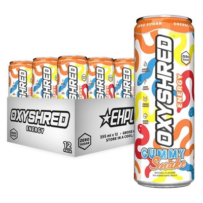 EHP Labs OxyShred Healthy Energy Drink - Zero Sugar 12 Fl Oz (Pack of 12)