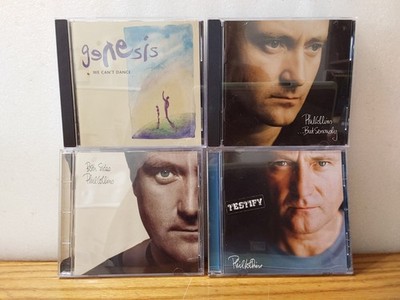 Phil Collins Genesis Music CD 4pc We Cant Dance Both SIdes But Seriously Testify