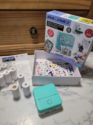 Photo Creator Instant Pocket Drucker Set - Aufkleber - Extra Papierrollen - Bluetooth