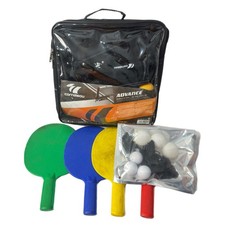Cornilleau Advance Table Tennis Post Set + 4 Bats Balls Carry Bag NO NET UK VGC!