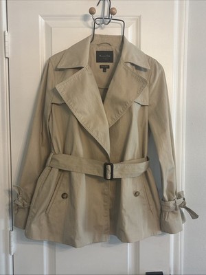 Massimo Dutti Women s Tan Mid Length Trench Coat - Small
