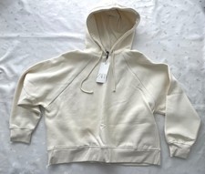NWT Zara Drop Shoulders Raglan Sleeve Oversized Hooded Sweatshirt in Ecru Size S