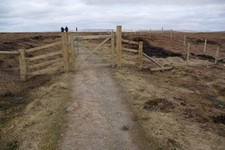 Photo A3 A new gate and fence on the Pennine Way Denshaw  c2010