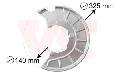 VAN WEZEL Spritzblech Bremsscheibe 7622371 für VW AUDI SEAT SKODA GOLF PLUS 5 B6