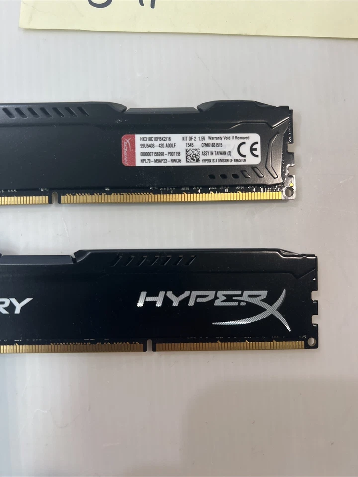HYPER X FURY 16GB (2X8GB) DDR3-1866MHz PC3-14900 1.5V HX318C10FBK2/16 - Image 2 of 3