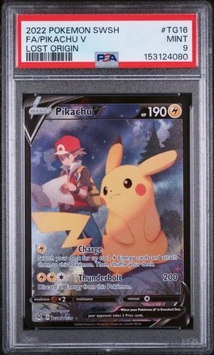 Pokemon TCG: Pikachu V TG16/TG30 Lost Origin Trainer Gallery PSA 9 MINT