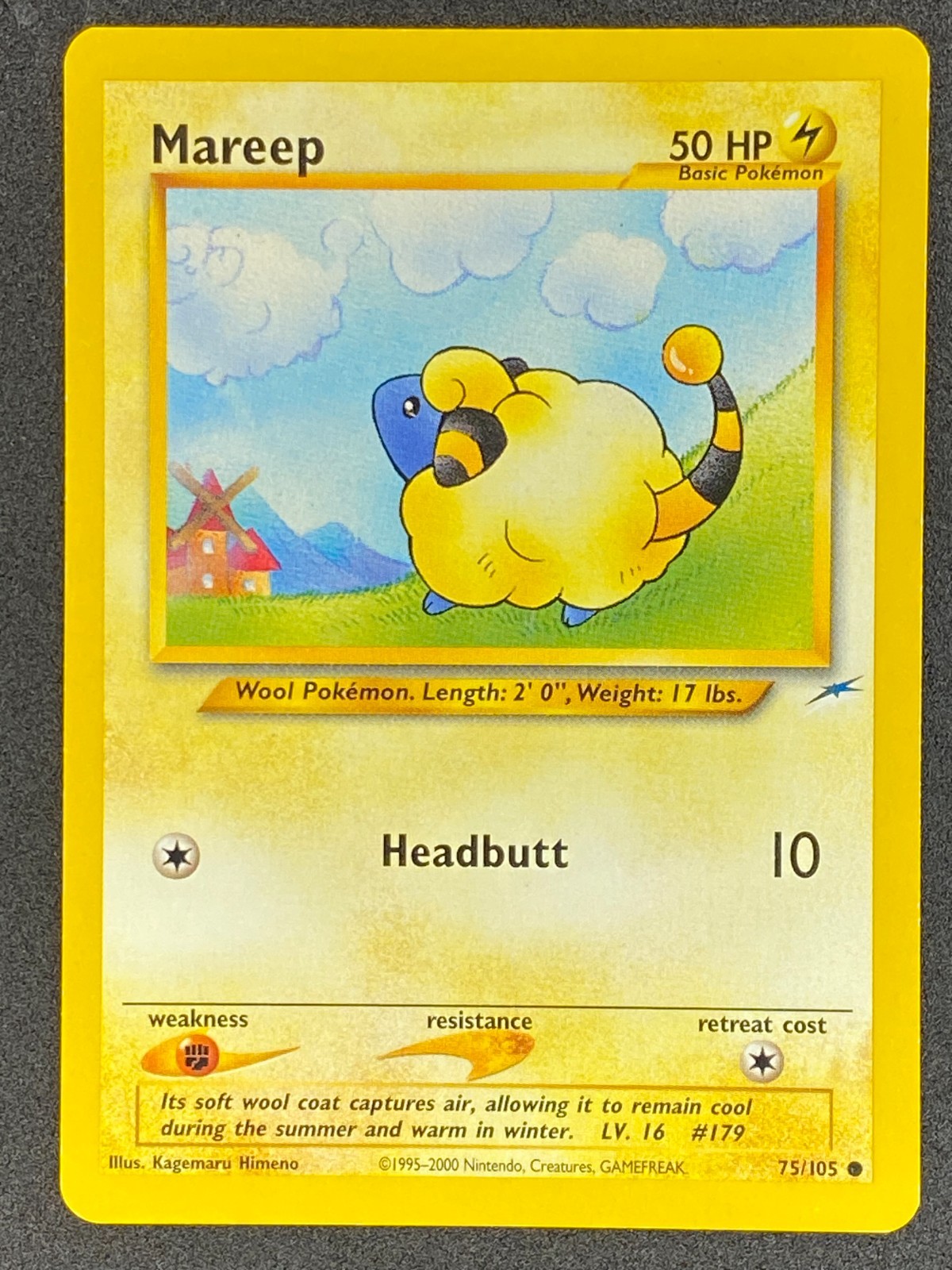 Pokémon Mareep 75/105 N4 Neo Destiny Unlimited LP/NM