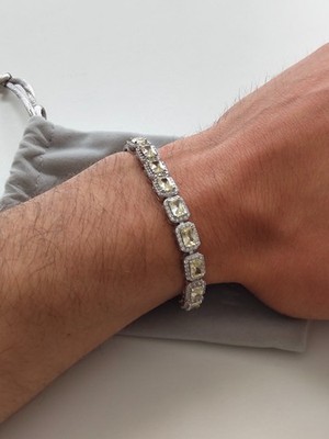 Hatton Labs Sterling Silver Bracelet with Yellow Stones Original Price: 440