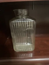 VTG Refrigerator Glass Pitcher Ribbed Anchor Hocking