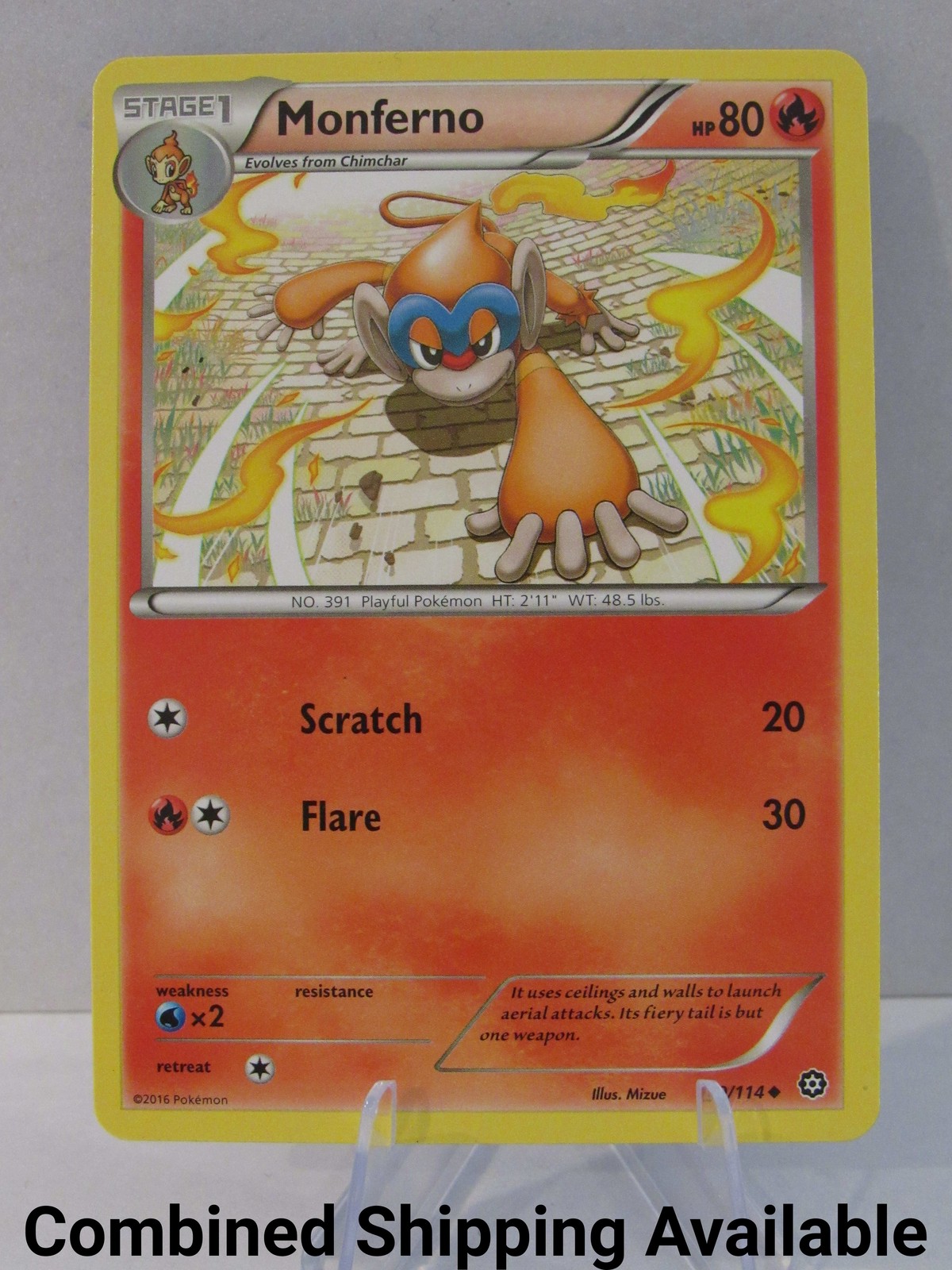Monferno 19/114 XY - Steam Siege NM English 16717