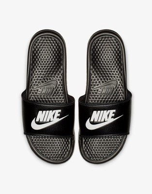 Nike Benassi JDI Black/White Men's Slides Sandals - SIZE 13 (343880-090) NWB