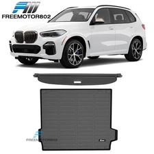Fits 19-25 BMW X5 G05 5-Passenger 3D TPE Trunk Mat Cargo Liner + Cargo Cover