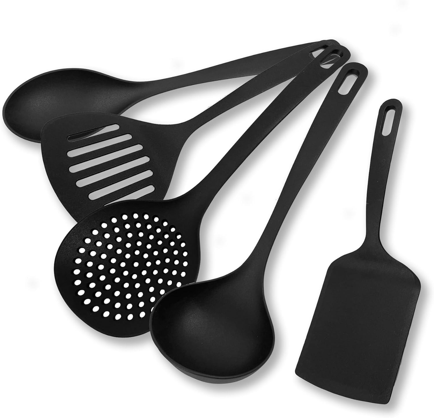 Set Utensili Cucina 5 Pezzi in Nylon Professionale - Resistenti al Calore
