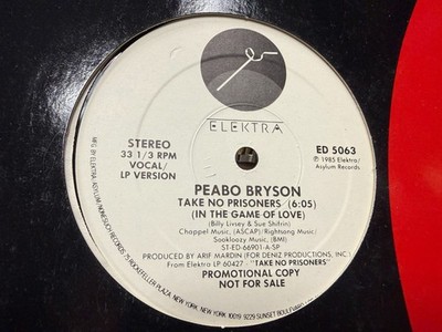 PEABO BRYSON TAKE NO PRISONERS 12'' 1984 ELEKTRA ED5063 SOUL DJ PROMO EX
