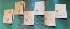 Everyday Mix-“Wish Big” Cards set of 6-made w/ Stampin Up kit-Lt. Blue & Silver