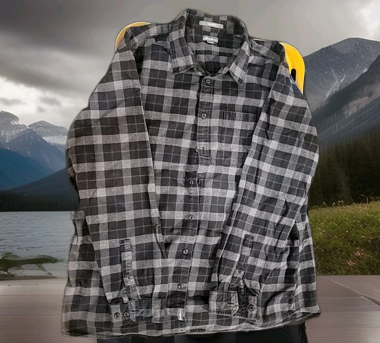 Eddie Bauer Relaxed Fit Button Down Plaid, 100% (Cotton) Size 2XL