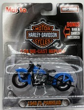 Maisto Harley Davidson Motorcycle 1948 Fl Panhead 1:24 Diecast Replica 