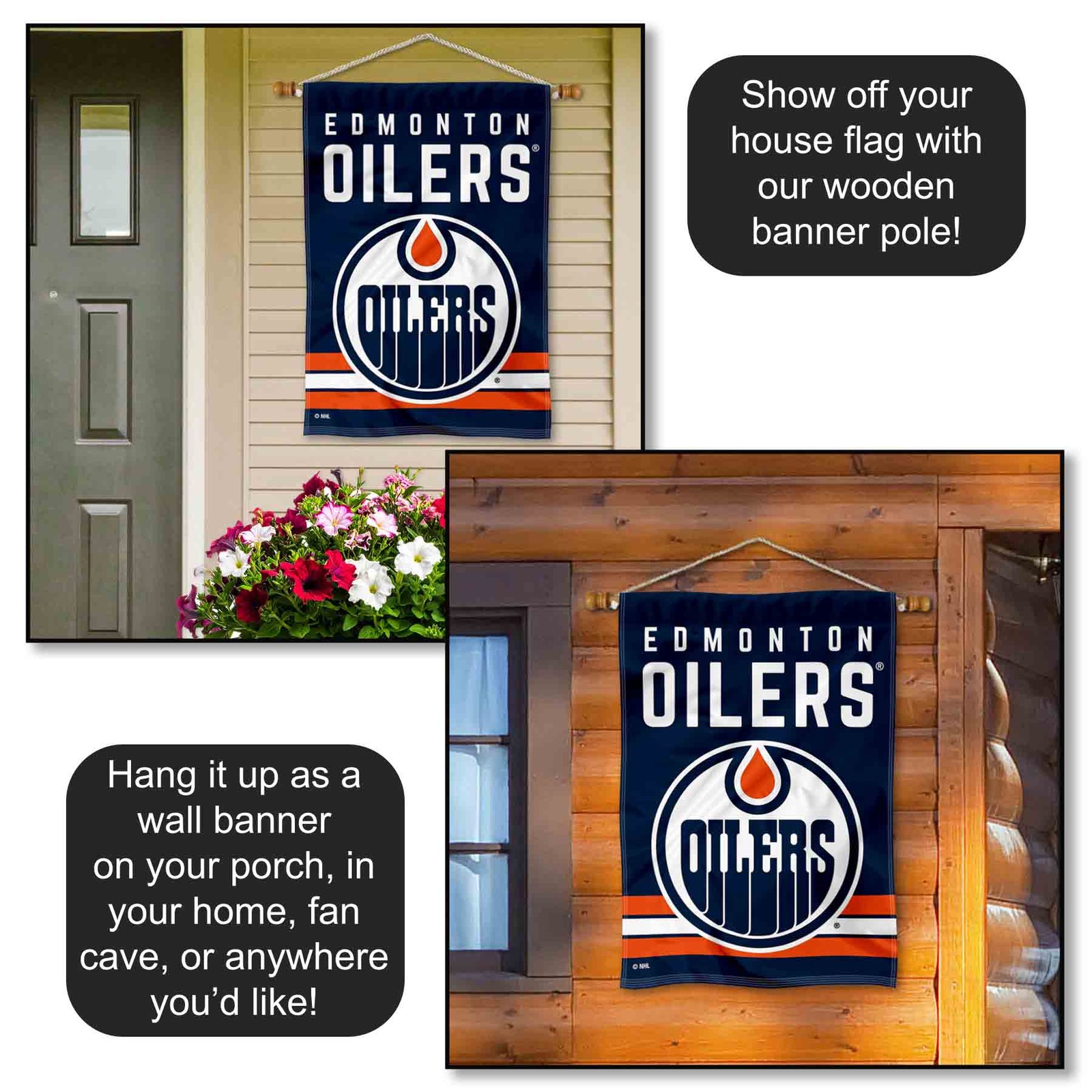 NHL Edmonton Oilers House Flag and Banner