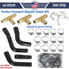 Reinforce Turbo Coolant Line Repair Hose Kit For BMW N63 X5 X6 50iX 550 650 750i