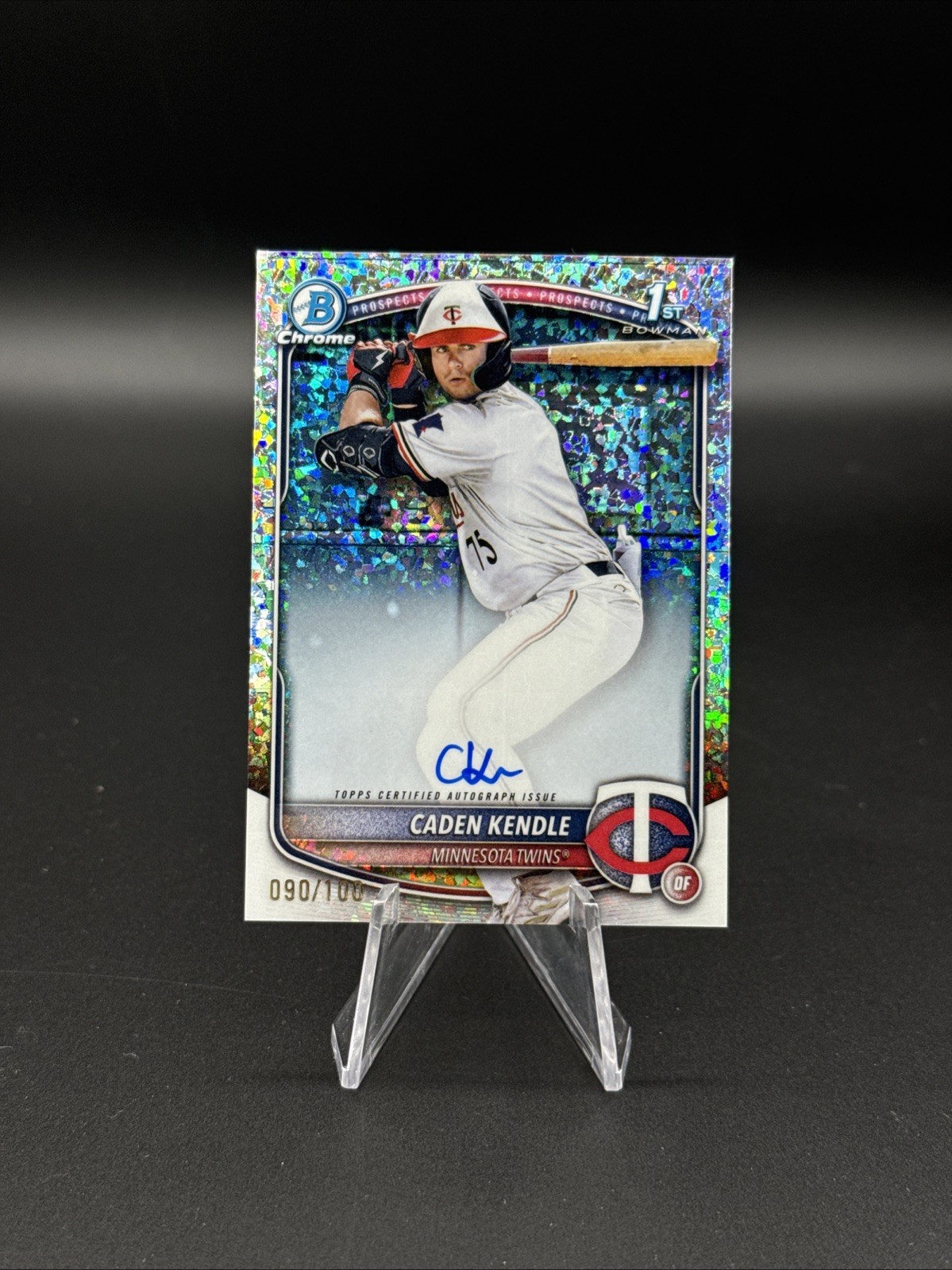 2025 Bowman Chrome Caden Kendle 1ST Mini Diamond Refractor Auto /100