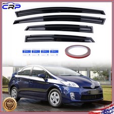 For 2010-2015 Toyota Prius Xw30 Glossy Black Rain Sun Guards Window Visors 4pcs For 2010-2015 Toyota Prius Xw30 Glossy Black Rain Sun Guards Window Visors 4pcs