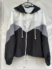 Sport- Windjacke, SHEIN, weiß mit schwarz Gr...