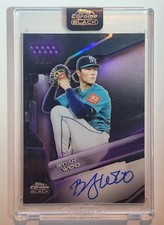 2026 Topps Chrome Black Bryan Woo Auto Purple Refractor /75 Mariners MS2
