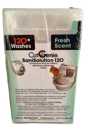 CatGenie SaniSolution 120 Self Cleaning Litter Box Fresh Scent Cartridge Cat