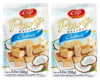 Gastone Lago Party Coconut Wafers Cookies 2 Pack