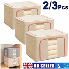2/3x Storage Bags Moth Proof Clothes Organizer Large Duvet Bags Zips Organizer