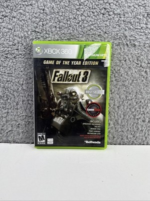 Fallout 3 - Game Of The Year Edition (Microsoft Xbox 360, 2009) Tested/Works