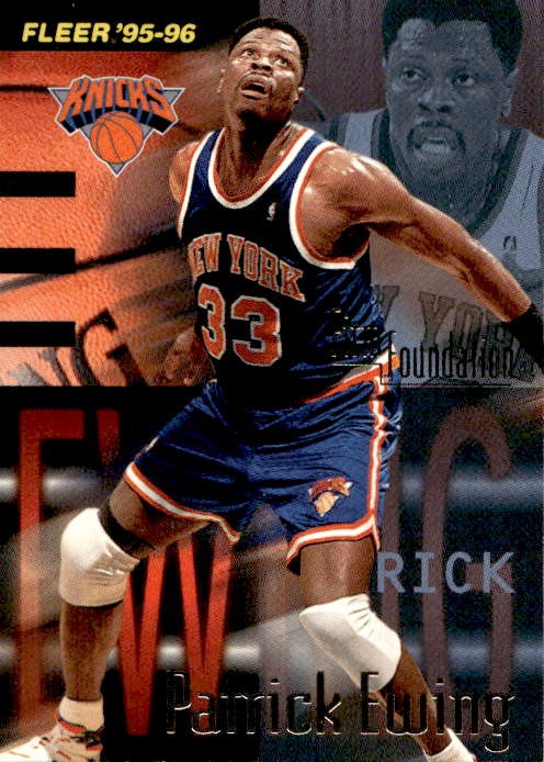 Card Basket Fleer European 1995/96 # 408 Patrick Ewing New York Knicks Firm