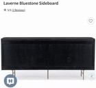 Renegade Furniture Laverne Bluestone Sideboard Black Stone Top Modern 4-Door — photo 8